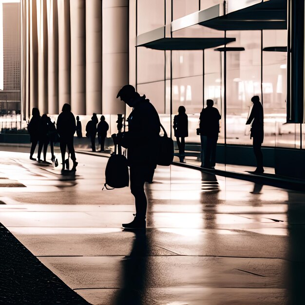 foto van het silhouet van een persoon die zijn telefoon buiten gebruikt