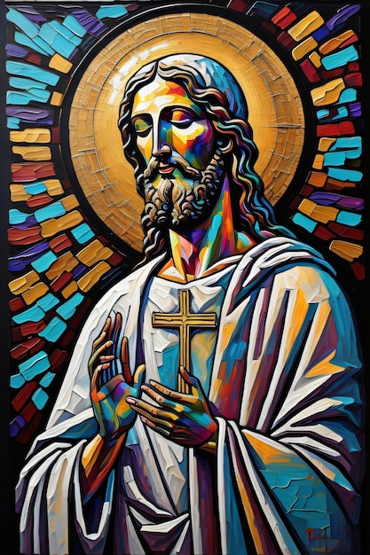 foto van Jezus Christus olieverfschilderij