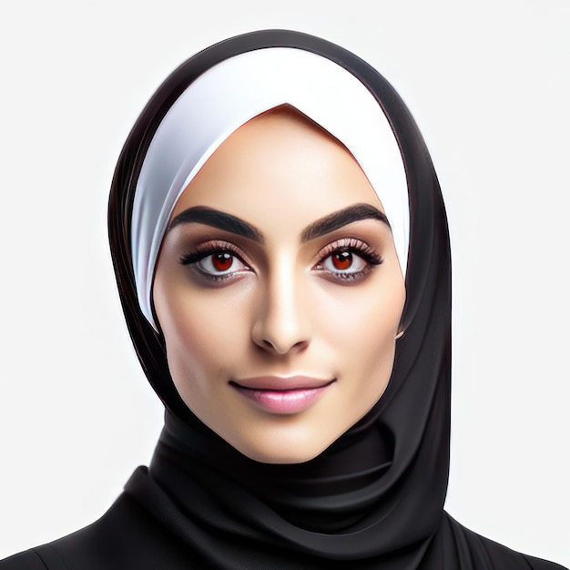 Foto van jonge moslimvrouw met perfecte huid Generatieve AI