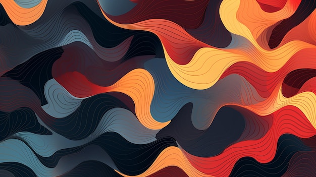 Foto van kleurrijke abstracte golven en vormenachtergrond
