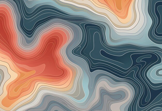 Foto foto van kleurrijke abstracte golven en vormenachtergrond