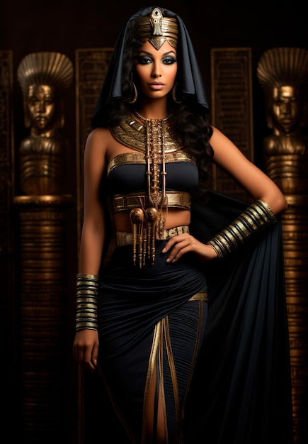 foto van koningin van egypte cosplay dag halloween