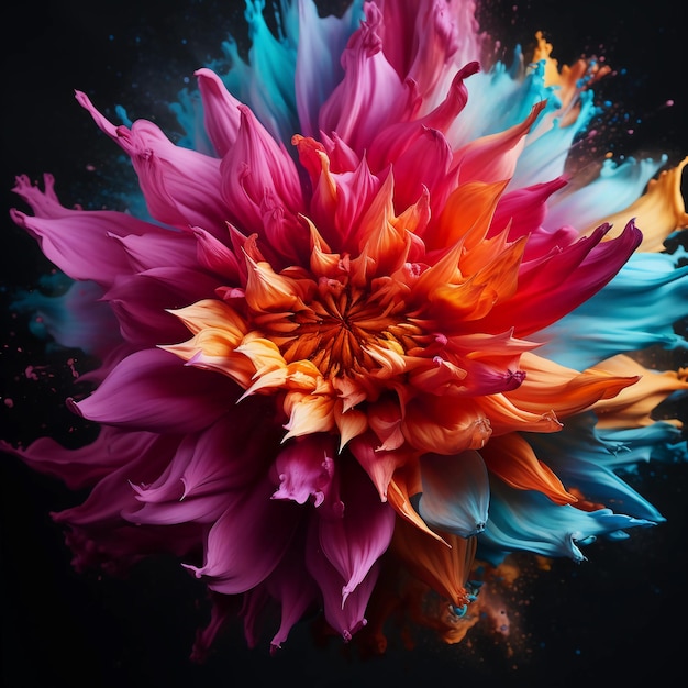 foto van Nationale geografische bloemen explosie van kleuren