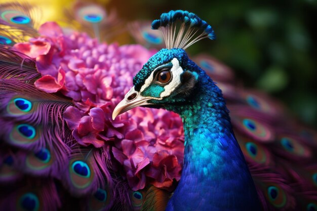 Foto van Peacock Natural Light Generative AI