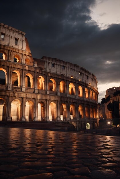 foto van ruïne van rome colloseum