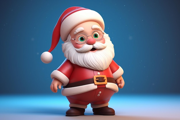 Foto van schattige kleine Kerstman 3D-karakter