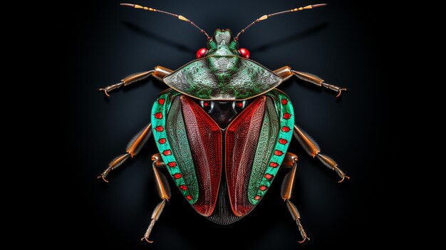 Foto foto van shield bug geïsoleerd op witte achtergrond