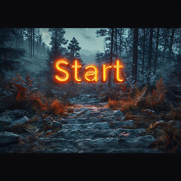 Foto van Start Design met gloeiend effect en futuristische stijl Font T voor Content Creator Stream