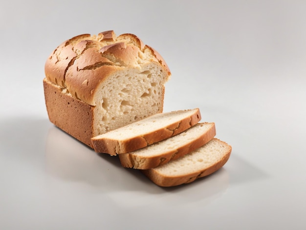 Foto van zelfgemaakt pluizig melkbrood op een lichte achtergrond