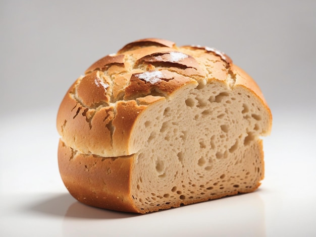 Foto van zelfgemaakt pluizig melkbrood op een lichte achtergrond