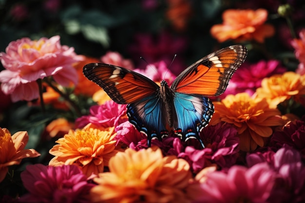 Foto foto vlinder op bloem