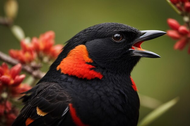 Foto foto zwarte nek mooie vogel