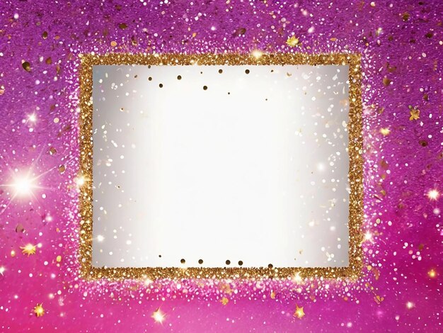 Foto fotoframe met glitterachtergrond