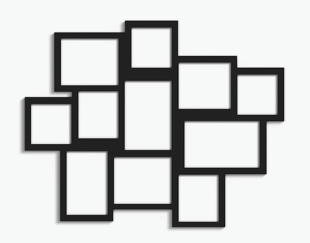 Fotoframes tegen een witte achtergrond