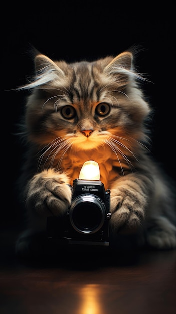 Fotograaf kat creatief dierenontwerp