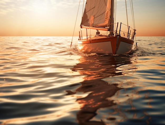 fotograferen en schilderen zeilboot in water