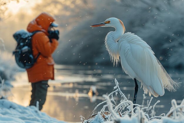 Fotografie van besneeuwde dieren in het wild Waarnemers leggen vogels vast in winterlandschappen