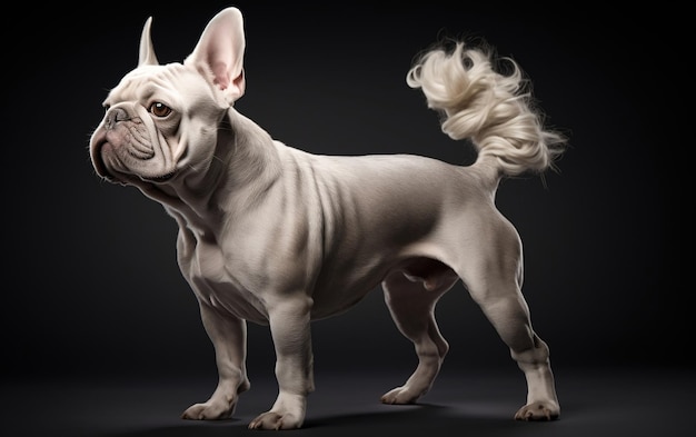 Fotografie voor advertenties met een generatieve AI van de Franse Bulldog
