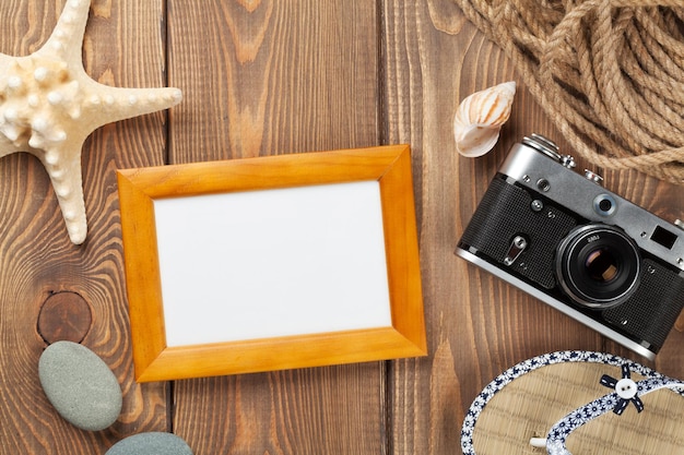 Fotolijst en items voor reizen en vakantie