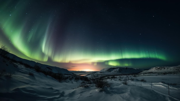 Fotorealistisch noorderlicht in 4k met realistische kwaliteit 8k H