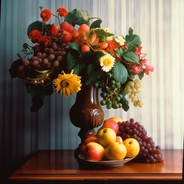 Fotorealistisch stilleven van spectaculair kleurrijke bloemen