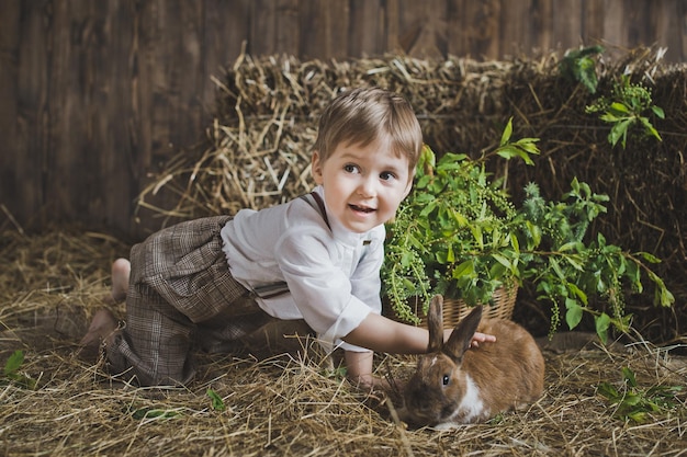 Fotosessie van kinderen met konijnen 6058