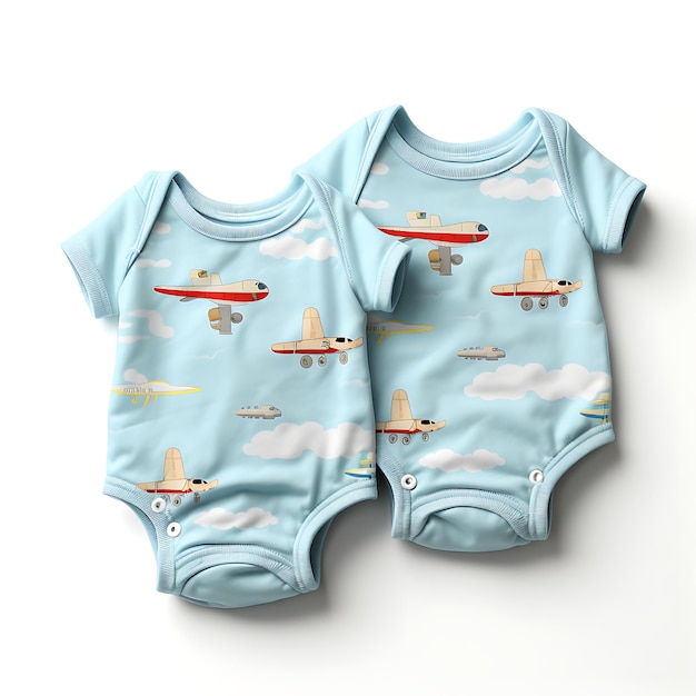 Fotoshoot Bibs met Airplane Prints voor kinderen met Cotton Blend Fabr kinderkledingontwerpen