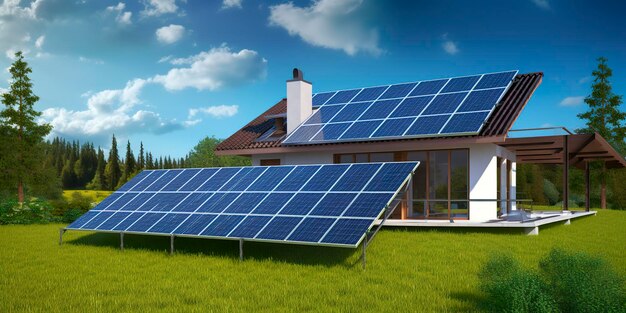 Fotovoltaïsche zonnepanelen Duurzame energie Een mini-energiecentrale voor in huis
