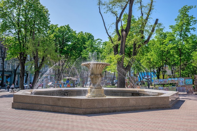 Fountain on the Cathedral Square in Odessa Ukraine