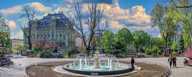 Fountain in the City garden of Odessa Ukraine