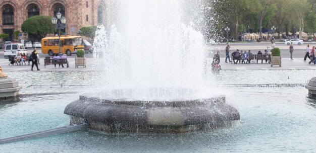 Fountain in the city Yerevan Spring