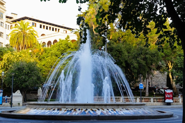 Photo fountain in city