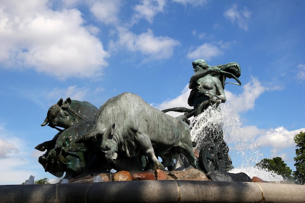 Fountain in Copenhagen city Denmark