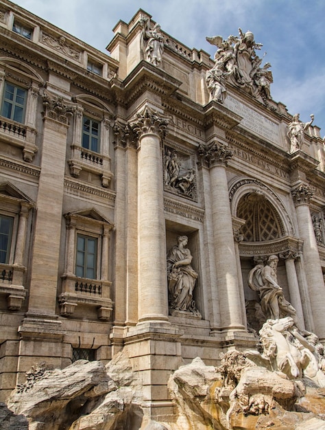 Fountain di Trevi most famous Rome's fountains in the world Italy