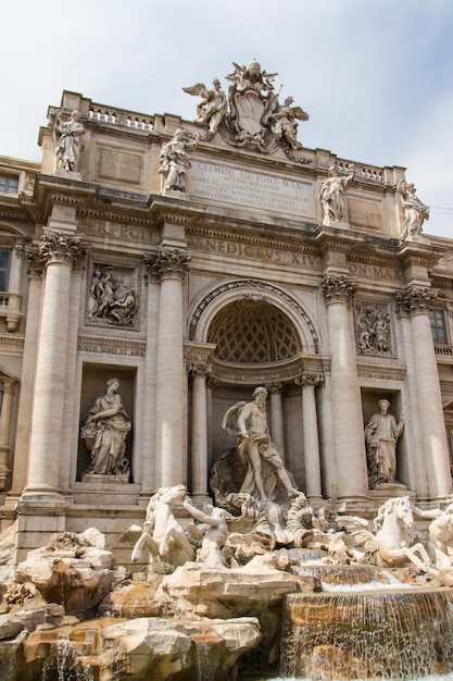 Fountain di Trevi most famous Rome's fountains in the world Italy