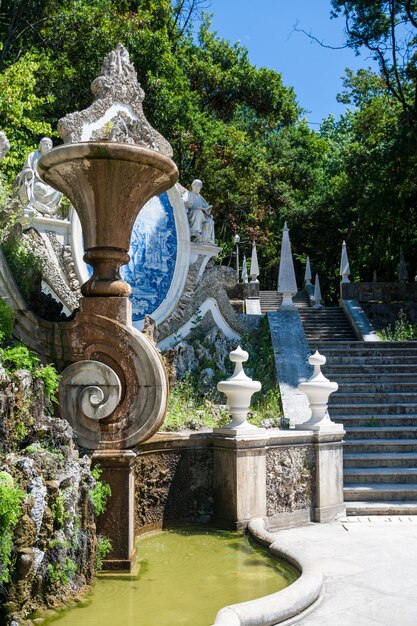 fountain in garden