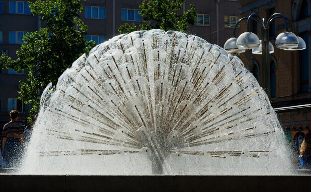 Fountain in Oslo background hd