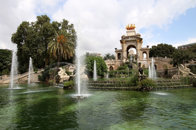 Fontana nel parc de la ciutadella a barcellona, spagna