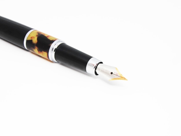 Fountain pen on a white background isolation