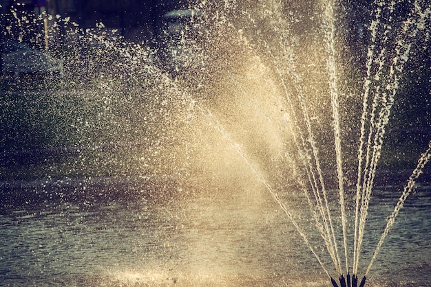 Foto una fontana in un parco pubblico