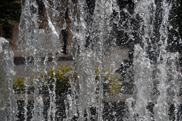 Photo fountain splash water detail close up