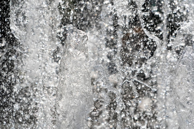 Fountain splash water detail close up