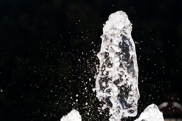 Fountain splash water detail close up