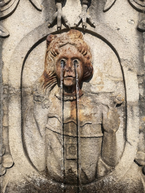 Fountain on the stairs of the Bom Jesus do Monte church in Braga Portugal