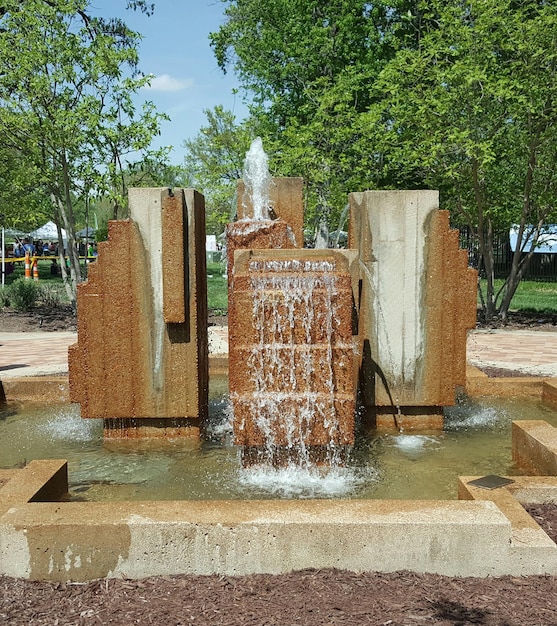 Fountain in summer