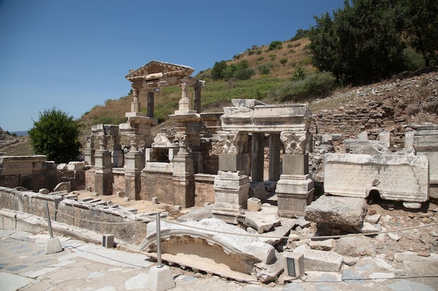 Fountain of Trajan in Ephesus Ancient City