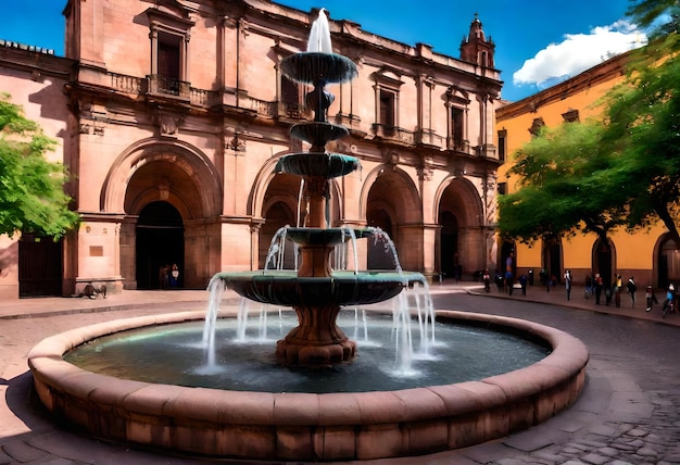 a fountain with a fountain in front of it that says  the fountain is water