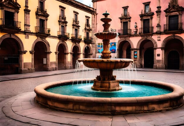 a fountain with a sign that says  the time of 11  00