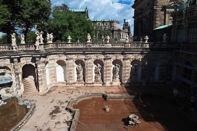 The fountain in Zwinger palace in Dresden