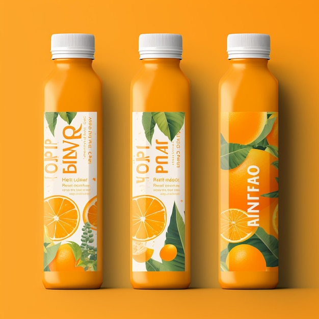 four bottles of orange juice with the word " winter orange " on them.